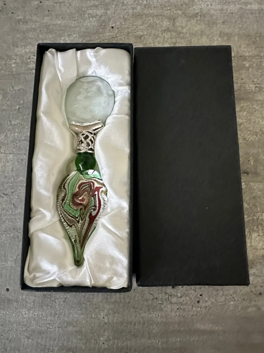 Vintage Blown Glass Lupe Magnifier